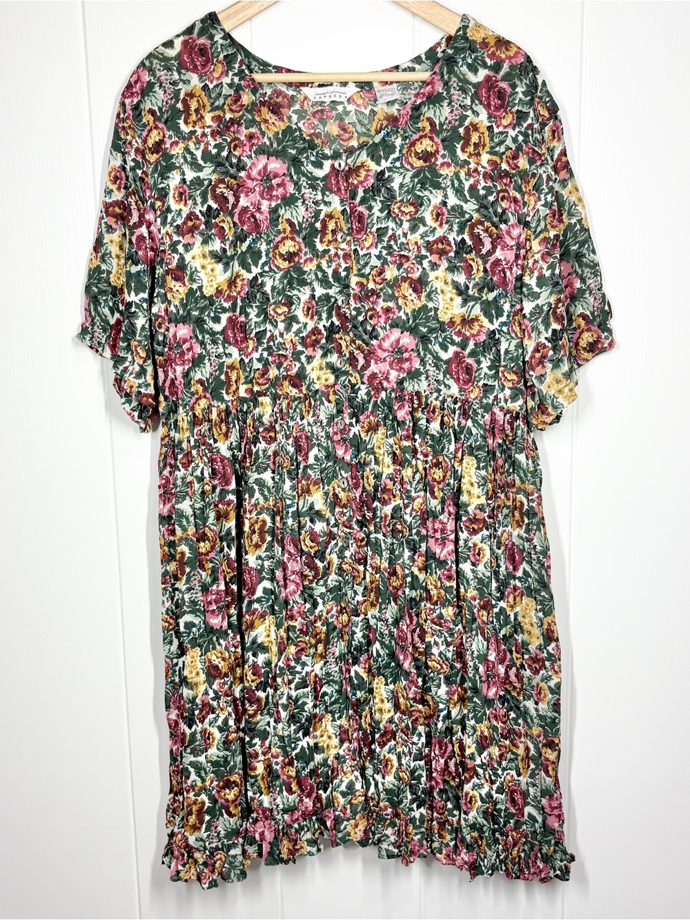 Express Vintage 90s Grunge 90210 Sundress Size Large Floral Oversized